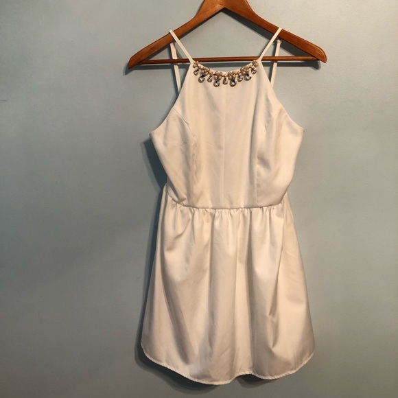 Sherri Hill Dresses & Skirts - White Satin-y Dress Sherri Hill Dresses & Skirts - White Satin-y Dress